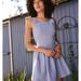 Free People Dresses | Free People Free-Est Va Va Volume Mini Dress Jacquard Criss-Cross Xs New | Color: Blue | Size: Xs