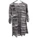 Anthropologie Dresses | Anthropologie Others Follow Womens T-Shirt Dress Small Gray Camo Tab Sleeve | Color: Gray | Size: S