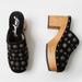 Free People Shoes | Free People Claudia Clogs Platforms Black Suede Metal Studs Size 6-6.5 Us 37 Eu | Color: Black/Silver | Size: 6