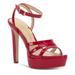 Jessica Simpson Shoes | Jessica Simpson Women's Balinah Faux Leather Heels Red Muse Size 10m Nib | Color: Red | Size: 10m