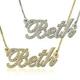 KLYSO 925 Sterling Silver Jewelry Name Plate Pendant Gold Diamond Initial Choker Necklace
