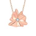 LOFIRY Layering Flower Necklace Fine Jewelry 18K Rose Gold Plated Sterling Silver S925 Necklace