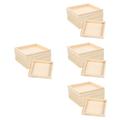 ibasenice 20 Pcs Wooden Pallet Wooden Tray Wood Tray Wooden Puzzle Tray Square Shape Puzzle Tray Toy Holder Tray Art and Craft Tray Puzzle Toy Trays 3d Three-dimensional Sand Table