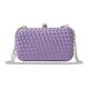 HUANG ZHUANG Handmade Woven Fabric Clutch Purse for Women Artificial Silk Crossbody handbag Banquet Dress Evening Bags, Light Purple