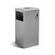 Trash Cabinet Stainless Steel Electroplating Trash Can, Classified Trash Can, with Noise Reduction Slide and Top Ashtray, for Indoor and Outdoor Use Trash Hideaway ( Color : A , Size : Single barrel )