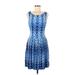 Tart Casual Dress - A-Line Scoop Neck Sleeveless: Blue Dresses - Women's Size Medium