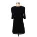 Cos Casual Dress - Mini Crew Neck Short sleeves: Black Print Dresses - Women's Size Small