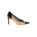 Via Spiga Heels: Slip On Stiletto Cocktail Black Shoes - Women's Size 8 - Pointed Toe