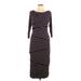 Bailey 44 Casual Dress - Midi: Purple Stripes Dresses - Women's Size Large