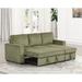 Furniture of America Agatha Contemporary Corduroy Fabric Reversible Sectional Sofa with Pull-Out Bed and Storage Chaise