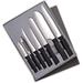 Cutlery Knife 7 Kitchen Knives Starter Gift Set Stainless Steel Resin, 11 3/8 Inches, Black Handle