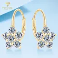 TFGLBU-Boucles d'oreilles créoles en moissanite pour femme diamant fiançailles mariage 100%