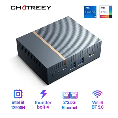 Chatreey-Mini PC de jeu ordinateur de bureau IT12 Intel Core i5 1340P i7 1360P 13900H 4K @ 60Hz