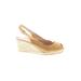 Eric Michael Wedges: Gold Print Shoes - Women's Size 36 - Round Toe