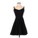 RACHEL Rachel Roy Casual Dress - A-Line V-Neck Sleeveless: Black Solid Dresses - Women's Size 4