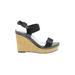 Charles by Charles David Wedges: Black Print Shoes - Women's Size 9 - Open Toe