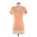 Nike Active T-Shirt: Orange Activewear - Women's Size Small