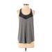 EXP Core Active Tank Top: Gray Color Block Activewear - Women's Size Medium