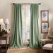Martha Stewart Lucca Solid Max Blackout Rod Pocket Loden Green Curtain Panel Pair Polyester in Blue/Green | 95 H x 50 W in | Wayfair 1D20120AGR