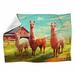 VisionBedding Llama Fleece Throw Blanket - Animal Warm Soft Blankets - Throws for Sofa, Bed, & Chairs Fleece/Microfiber/Fleece | Wayfair