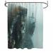VisionBedding Pirate Ship Shower Curtain - Landscape Bathroom Decor Polyester | 93 H x 70 W in | Wayfair VB-SC3-120-94024-11667