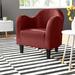 Barrel Chair - Zipcode Design™ Tangier 30.5" Wide Barrel Chair Faux Leather/Fabric in Brown | Wayfair F7C3F467CD864404B518B7BFA5C2089F