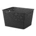 Whitmor Resin Form Half Basket Plastic in Black | 8.661 H x 11.535 W x 14.055 D in | Wayfair 6597-5654-BLK