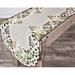 Ophelia & Co. Georgiana Oval Gold Daisy w/ Green Leaves on Sage Green Polyester Table Runner Polyester in Black | 45 W x 16 D in | Wayfair