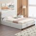 Red Barrel Studio® Nevzeta Bed Upholstered/Faux leather in White | 42.9 H x 64.5 W x 86 D in | Wayfair 2D0C7BAA00FD48E09D6E58D0D758EBC2