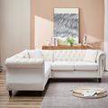 Brown Reclining Sectional - House of Hampton® Jishant 2 - Piece Upholstered Sectional Velvet | 30 H x 83.5 W x 83.5 D in | Wayfair