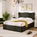 Red Barrel Studio® Nevzeta Bed Upholstered/Faux leather in Black | 42.9 H x 57.5 W x 78.7 D in | Wayfair 0428DB3AD2C44B16B1F827620BFF813E