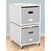 Inbox Zero Malike 14" Wide 1 -Drawer Mobile File Cabinet Wood in Brown/White | 13 H x 14 W x 16 D in | Wayfair 56CED0DEB4EC4EC2B79E8F3AE79FD895