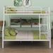 Isabelle & Max™ Alliyana Full XL Over Queen Bunk Bed Metal in White | 65.3 H x 62.6 W x 83 D in | Wayfair 301F6394E682401391561C99FCF914F5