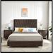 Mercer41 Zaymir 3 Piece Bedroom Set Upholstered, Wood in Brown | 55.12 H x 61.02 W x 87.4 D in | Wayfair 8D29A07D0DA34B6DB2F5F060946D888E