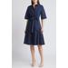 Tiffany Ruffle Hem Tie Waist Shirtdress