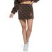 X Brandalised High Waist Faux Shearling Miniskirt