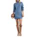 Uptown Girl Long Sleeve Funnel Neck Mini Sweater Dress