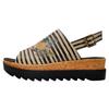 Sandalette DOGO "Gigi Sandale Dreamer Damen Sandalen", Damen, Gr. 40, Normalschaft, schwarz-weiß (natur), Lederimitat, Schuhe Riemchensandale, Vegan