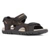 Sandale GEOX "UOMO SANDAL STRADA", Herren, Gr. 39, braun (braun, sand), Lederimitat, sportlich, Schuhe, Sommerschuh, Klettschuh, Outdoorsandale, im Trekking-Look