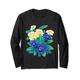 Enzian Blumen Alpen Flora Botanik Frühling Natur Blume Alm Langarmshirt