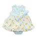 Pre-owned Little Me Girls Blue | Yellow Lemons Romper size: 9 Months