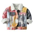 TAIAOJING Toddler Baby Girl Boy Winter Outfit Clothes Boys Windproof Tie Dye Prints Denim Jacket Kids Warm Outerwear Jacket Coat 6-7 Years