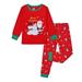 KDFJPTH Kids Christmas Pajamas Cotton Long Sleeve Matching Holiday Pjs Set Toddler Boys Girls Kids Xmas Jammies Toddler Fall Clothes Toddler Suspenders Outfit Boy