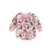 Christmas Newborn Baby Boy Girl Sweatshirt Rompers Santa Print Long Sleeve Onesie Bodysuit Cute Clothes