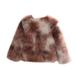 Cathalem Big Kid Coat Toddler Coats Winter Pants for Girls Tie Dye Colors Jacket Fall Winter Toddler Kids Cardigans Fuzzy Kids (Rose Gold 3-4 Years)