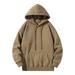 Cathalem Adult Sweatshirt Toddler Coats Mens Sweatshirt Top Pull String Pocket Hoodie Shirt Top Hoodies for Men (Brown L)