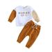 Youmylove Toddler Kids Boys Outfit Baby Letters Printed Long Sleeve Tops Sweatershirt Pants 2PCS Set Outfits Baby Child Playwear