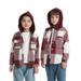 Levmjia Baby Boy Girl Cute Sweatshirt Hooded Coat 2023 Fall Shirt Tops Long Sleeve Kids Toddler Flannel Shirt Jacket Plaid Shacket Outwear