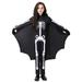 Kid Bat Costume BatWings Skeleton Accessory with Hat for Boys Girls Halloween Dress up
