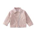 Cathalem Big Kid Coat Toddler Coats Toddler Girls Jacket Turn down Short Coat Winter Leather Autumn Toddler Girls Kids Clothes Big Girl (Pink 4-5 Years)